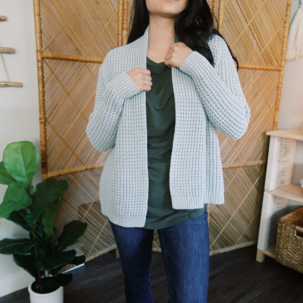 GAP Natural Chunky Knit Open-front XS - Picture 2 of 5